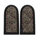 Hippie Peace Sign Flower Pattern Print Skillet Handle Cover