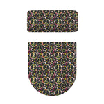 Hippie Peace Sign Flower Pattern Print Toilet Lid And Tank Cover Set