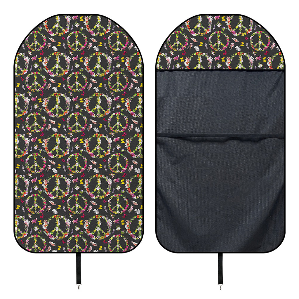 Hippie Peace Sign Flower Pattern Print Waterproof Car Seat Cover
