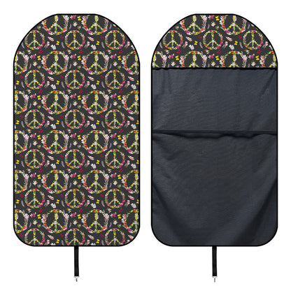 Hippie Peace Sign Flower Pattern Print Waterproof Car Seat Cover