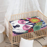 Hippie Siberian Husky Print Baby Crib Sheet