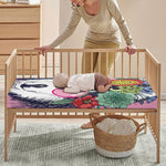 Hippie Siberian Husky Print Baby Crib Sheet