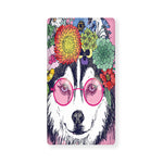 Hippie Siberian Husky Print Baby Crib Sheet