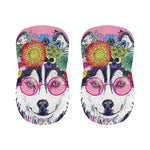 Hippie Siberian Husky Print Bar Stool Covers