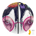 Hippie Siberian Husky Print Basketball