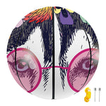 Hippie Siberian Husky Print Basketball