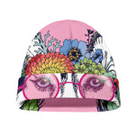 Hippie Siberian Husky Print Beanie