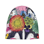 Hippie Siberian Husky Print Beanie