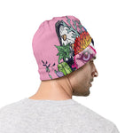 Hippie Siberian Husky Print Beanie