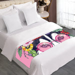 Hippie Siberian Husky Print Bed Runner