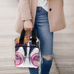 Hippie Siberian Husky Print Bible Tote Bag