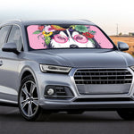 Hippie Siberian Husky Print Car Windshield Sun Shade