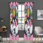 Hippie Siberian Husky Print Curtain