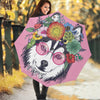 Hippie Siberian Husky Print Foldable Umbrella