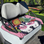 Hippie Siberian Husky Print Golf Cart Seat Cover