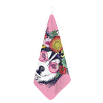 Hippie Siberian Husky Print Hand Towel
