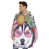 Hippie Siberian Husky Print Hoodie Blanket