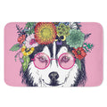 Hippie Siberian Husky Print Indoor Door Mat