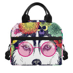 Hippie Siberian Husky Print Insulated Lunch Bag