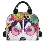 Hippie Siberian Husky Print Insulated Lunch Bag