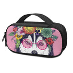 Hippie Siberian Husky Print Insulin Cooler Travel Case