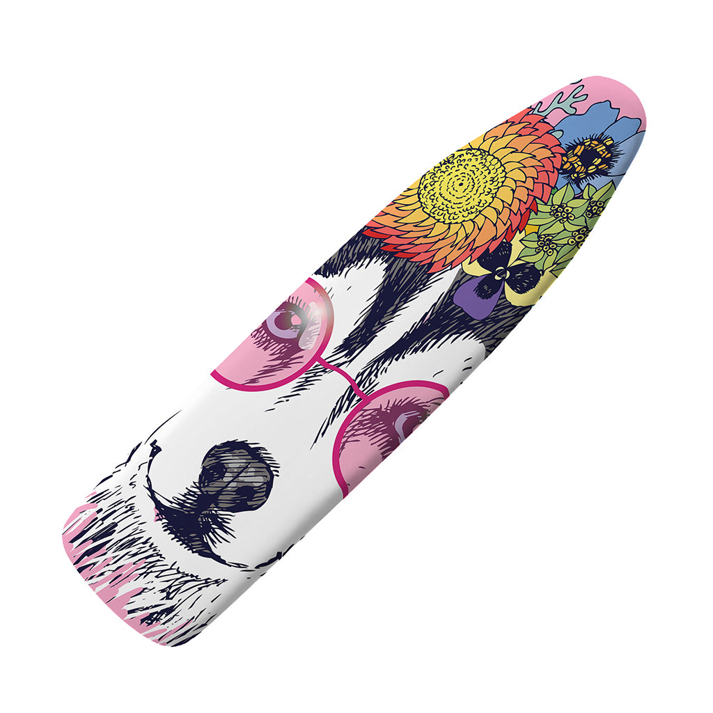 Hippie Siberian Husky Print Ironing Board Cover