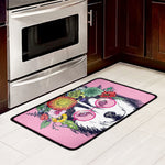 Hippie Siberian Husky Print Kitchen Mat