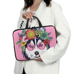 Hippie Siberian Husky Print Laptop Sleeve With Handle