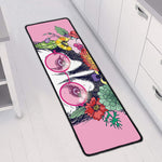 Hippie Siberian Husky Print Long Kitchen Mat