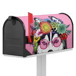 Hippie Siberian Husky Print Mailbox Cover