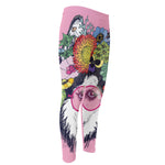 Hippie Siberian Husky Print Men's Compression Pants