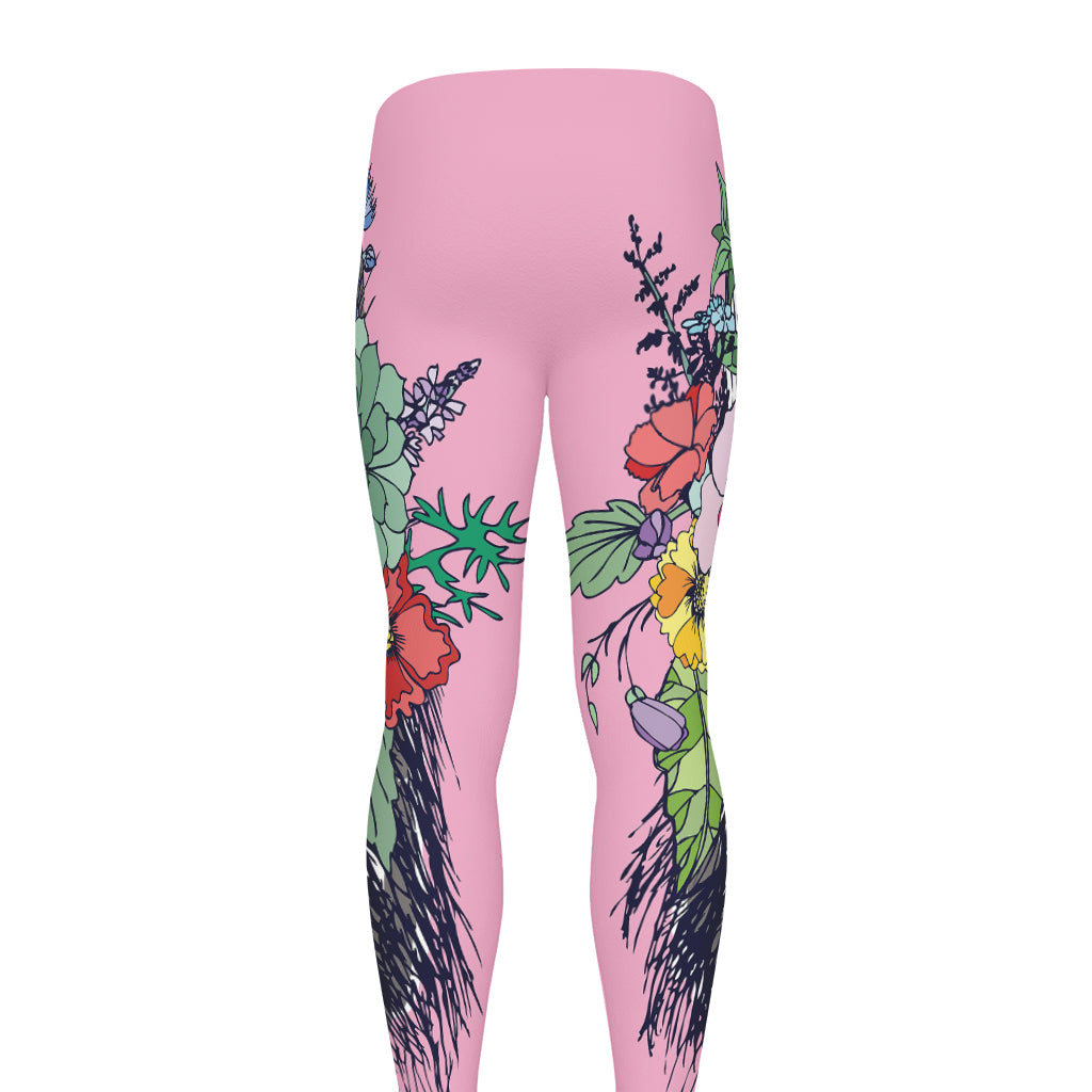 Hippie Siberian Husky Print Men's leggings