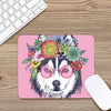 Hippie Siberian Husky Print Mouse Pad