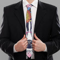 Hippie Siberian Husky Print Necktie