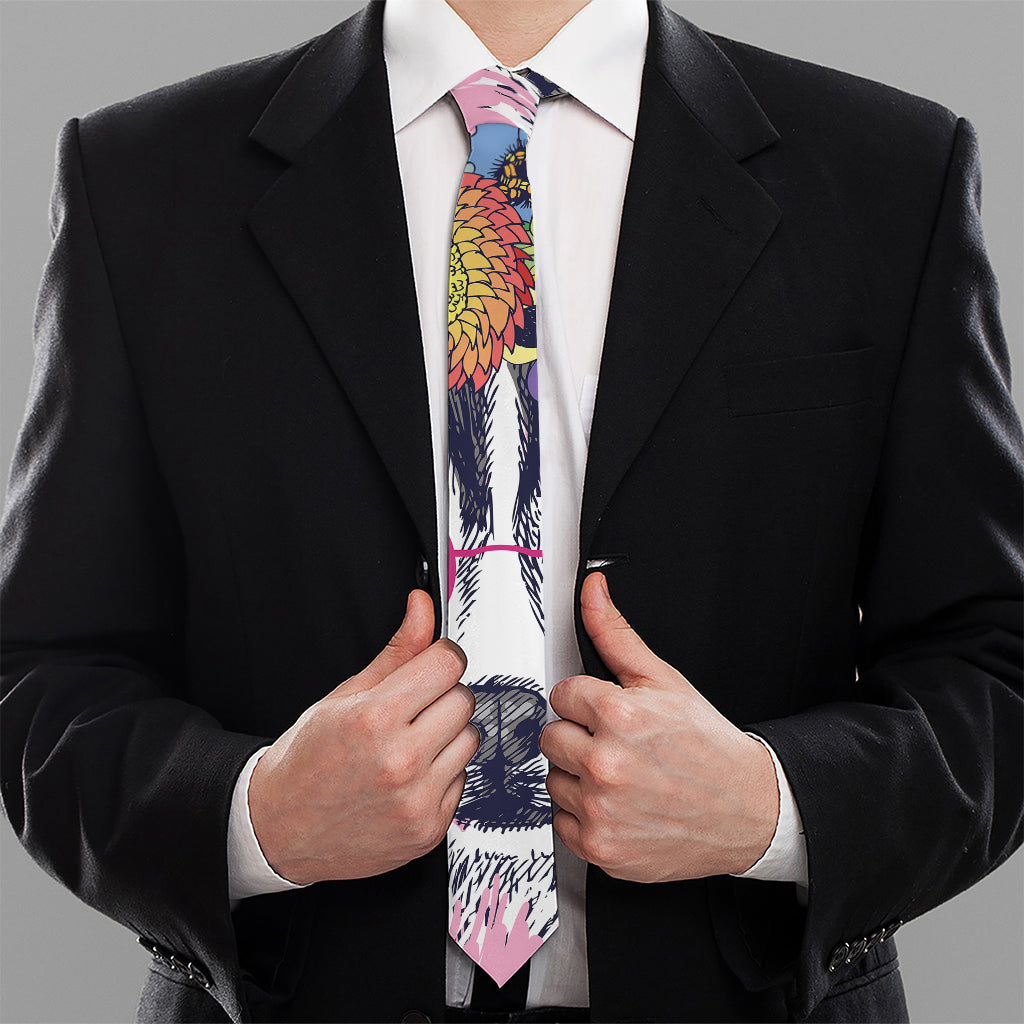Hippie Siberian Husky Print Necktie