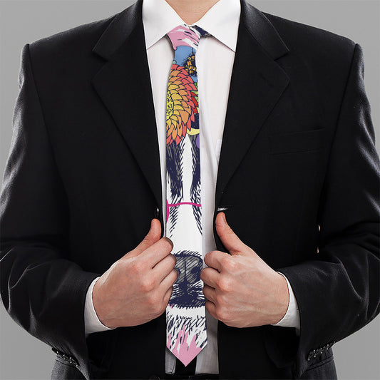 Hippie Siberian Husky Print Necktie