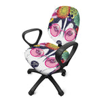 Hippie Siberian Husky Print Office Chair Cover