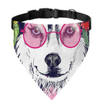 Hippie Siberian Husky Print Over The Collar Dog Bandana