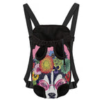 Hippie Siberian Husky Print Pet Carrier Backpack