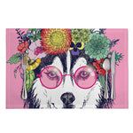 Hippie Siberian Husky Print Placemat