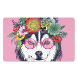 Hippie Siberian Husky Print Polyester Doormat