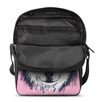 Hippie Siberian Husky Print Rectangular Crossbody Bag