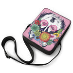 Hippie Siberian Husky Print Rectangular Crossbody Bag