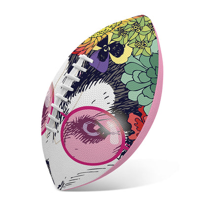 Hippie Siberian Husky Print Rugby Ball