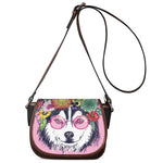 Hippie Siberian Husky Print Saddle Bag