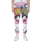 Hippie Siberian Husky Print Scuba Joggers
