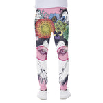 Hippie Siberian Husky Print Scuba Joggers