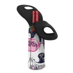 Hippie Siberian Husky Print Single Neoprene Wine Tote