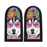 Hippie Siberian Husky Print Skillet Handle Cover