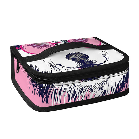 Hippie Siberian Husky Print Small Lunch Bag